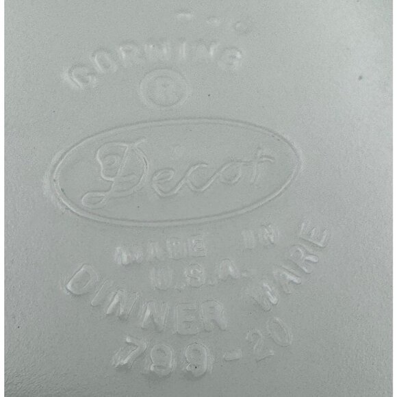 Vintage Corning Decor Dinnerware 12" Oval Platter With Red Autumn Bands Pyrex - Picture 5 of 7